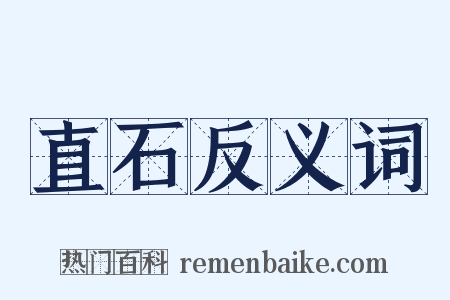 直石反义词是什么意思的图片